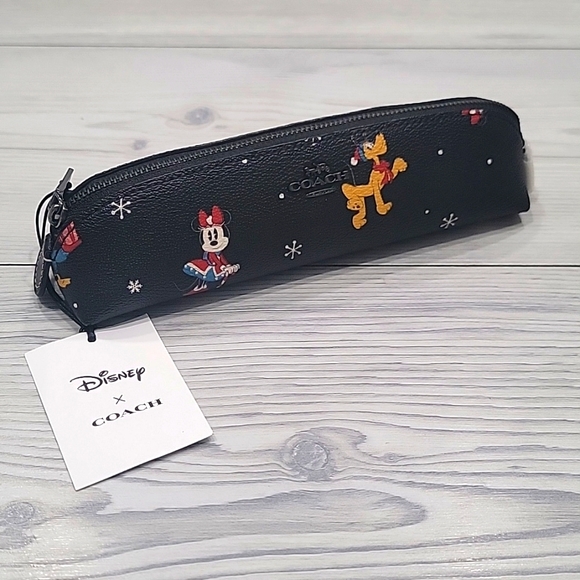Disney X Coach Pencil Case With Holiday Print - Picture 1 of 5